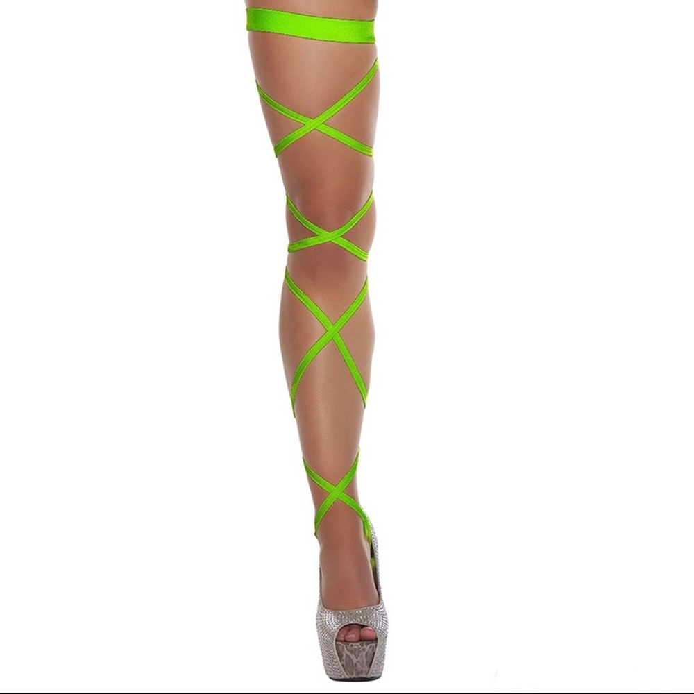 🌈NEON GREEN LEG WRAPS 🌈
